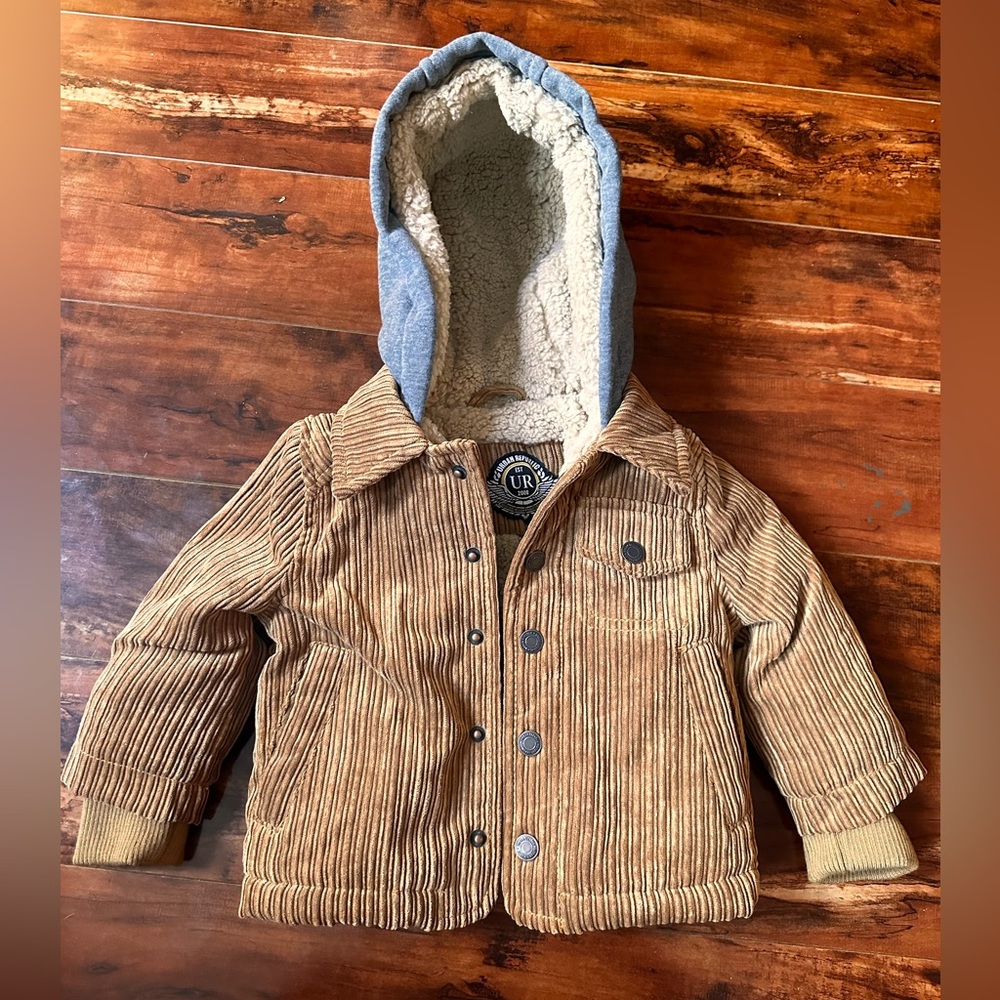 Corduroy Fleece-Lined Coat